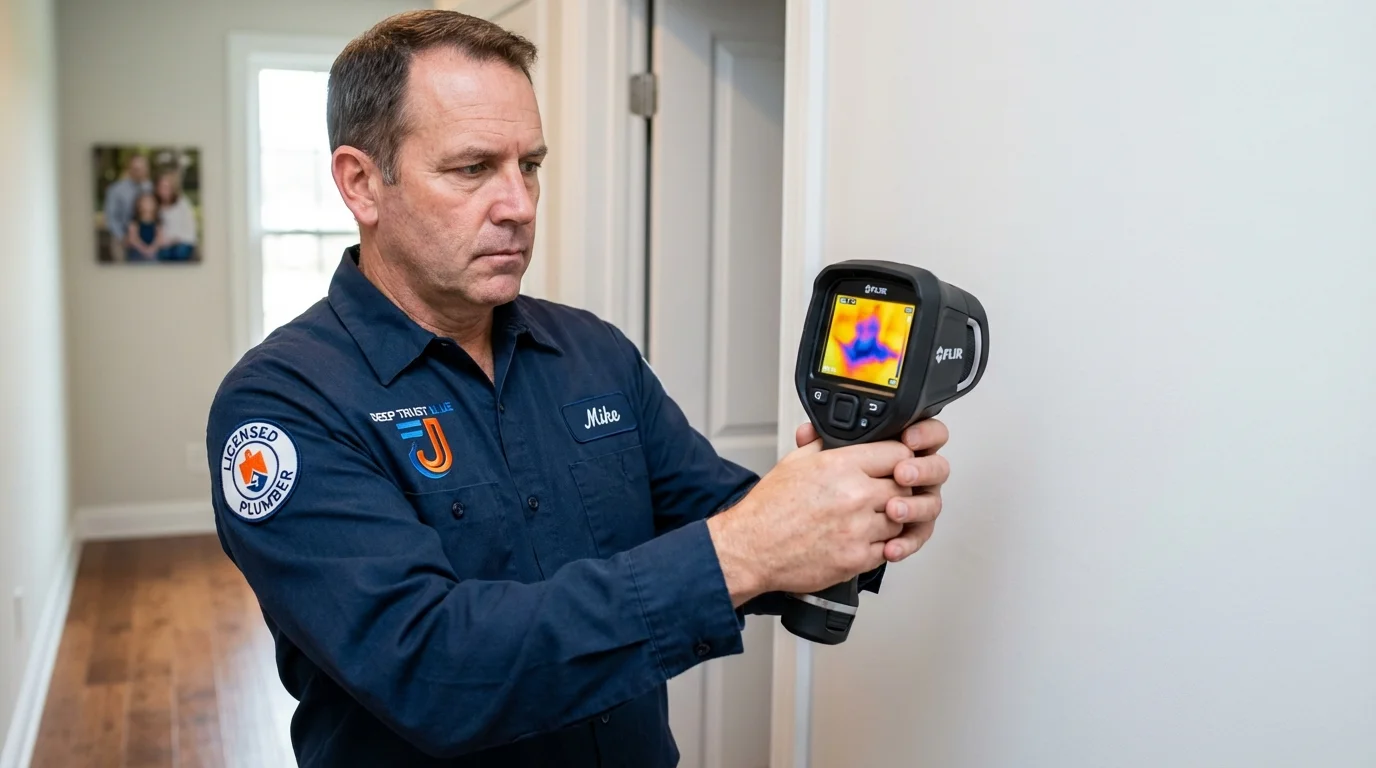 Thermal imaging leak detection by Johns Plumbing LLC in Larned